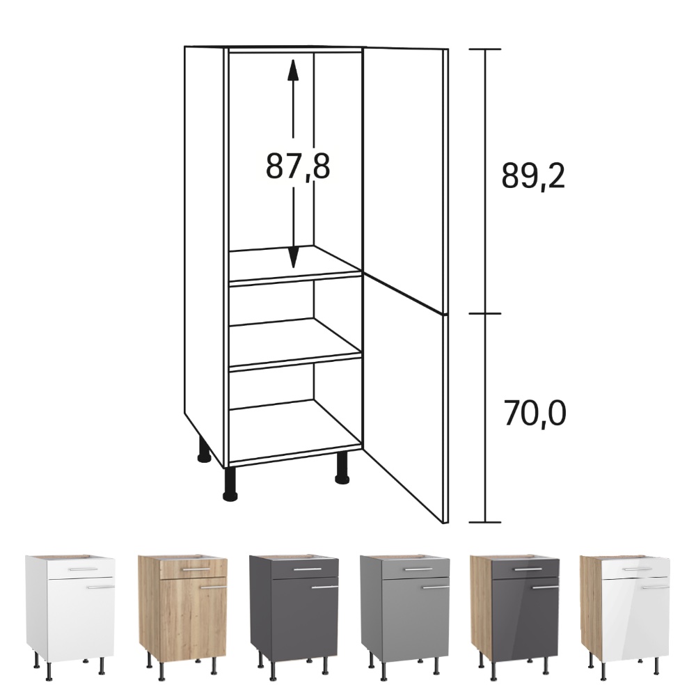 OPTIkomfort  - Midischrank für integrierbaren Kühlschrank - Höhe 176.6 cm - MH661-8
