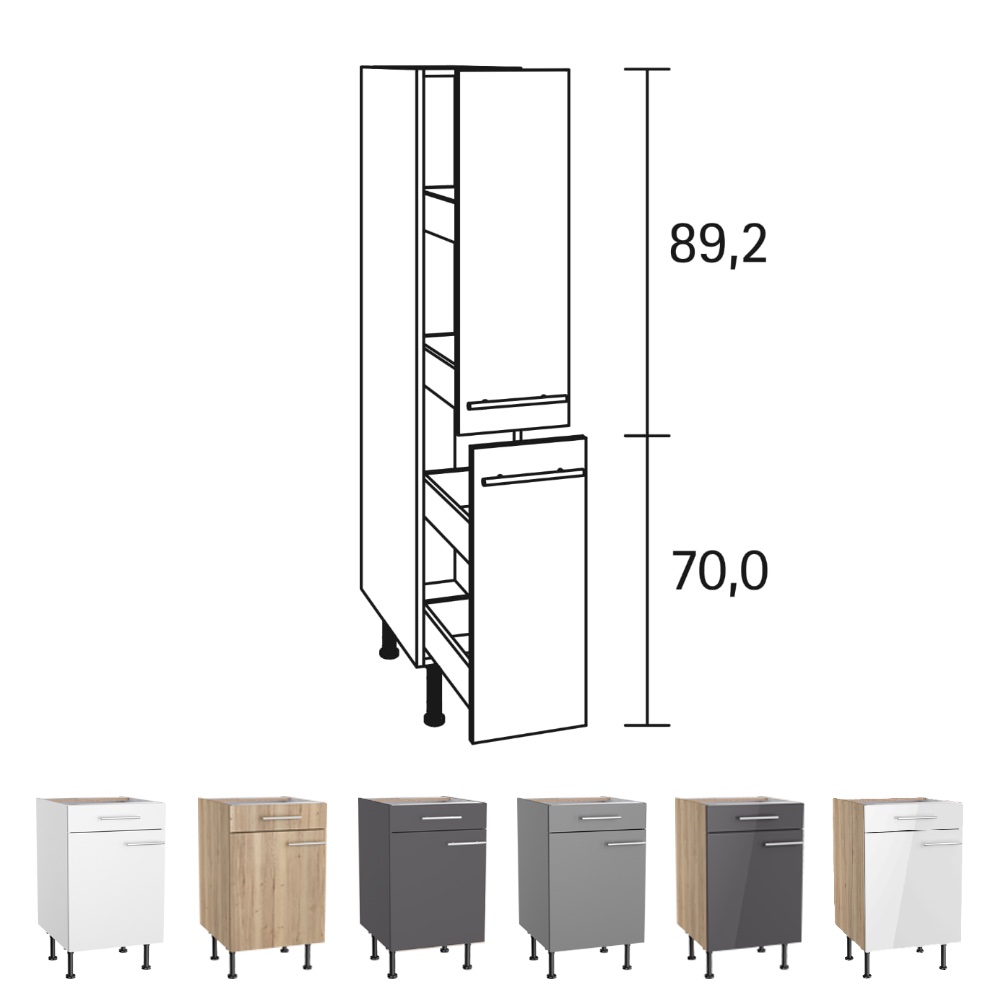 OPTIkomfort  - Midivorratsschrank mit 2 Auszügen - Höhe 176.6 cm - MHFZ306-8E