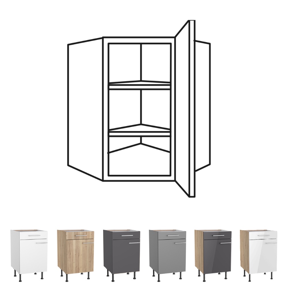 OPTIkomfort  - Eckoberschrank - Breite 60cm - OEMD606-8 | OEMD606-8P