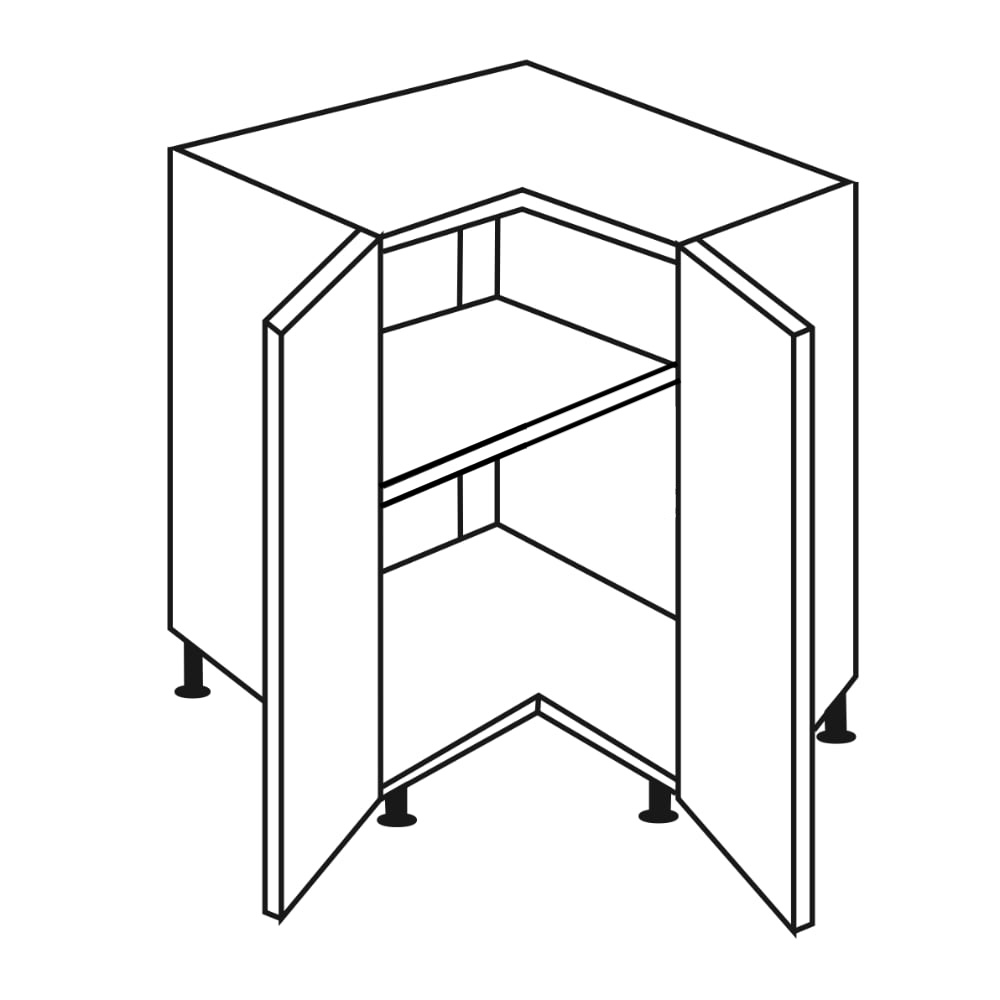 OPTIkomfort - Eckunterschrank - Breite 90x90cm - UEL996-8