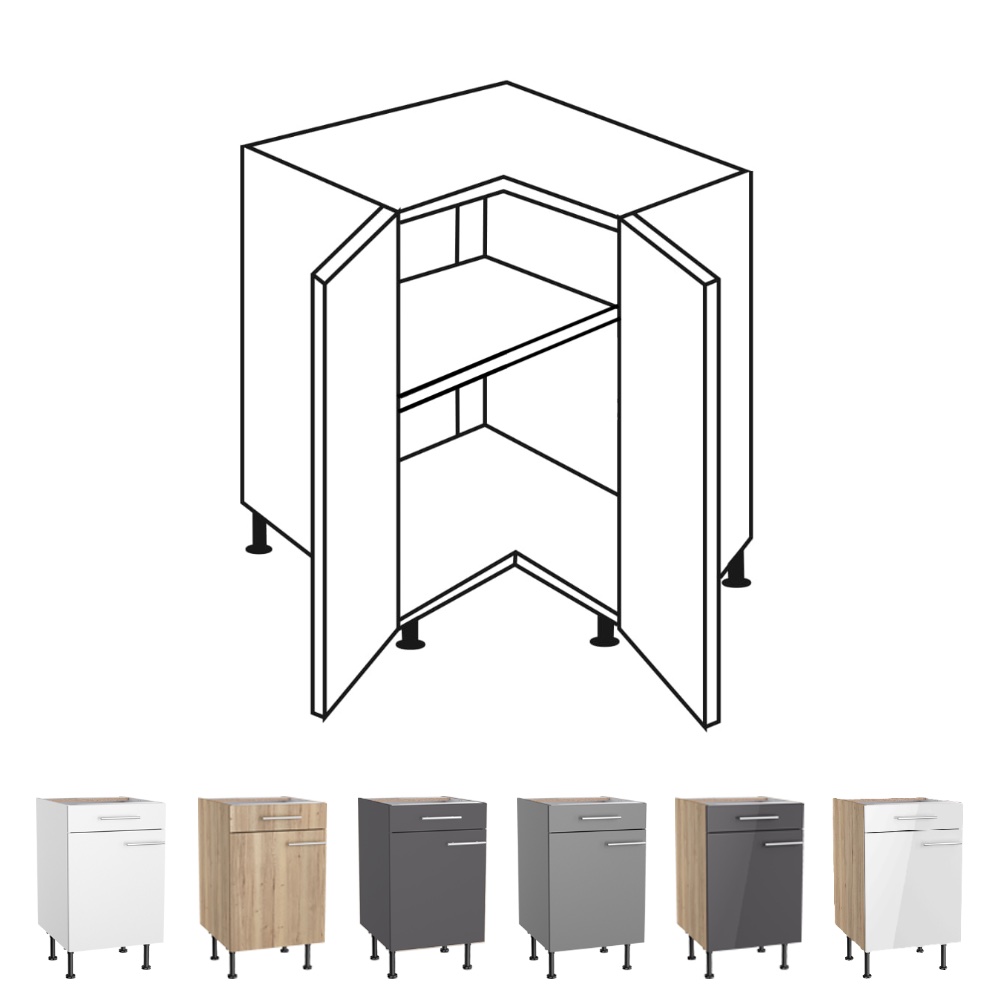 OPTIkomfort  - Eckunterschrank - Breite 90x90cm - UEL996-8
