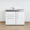 Stengel Steel Concept - Miniküche Premiumline MPGS 110 - mit Kühlschrank, Schublade und Geschirrspüler