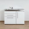 Stengel Steel Concept - Miniküche Premiumline MPGS 120 - mit Kühlschrank, Schublade und Geschirrspüler