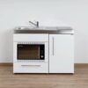 Stengel Steel Concept - Miniküche Premiumline MPMOS 120 - mit Kühlschrank, Schublade und Mikrowellen-Ofen