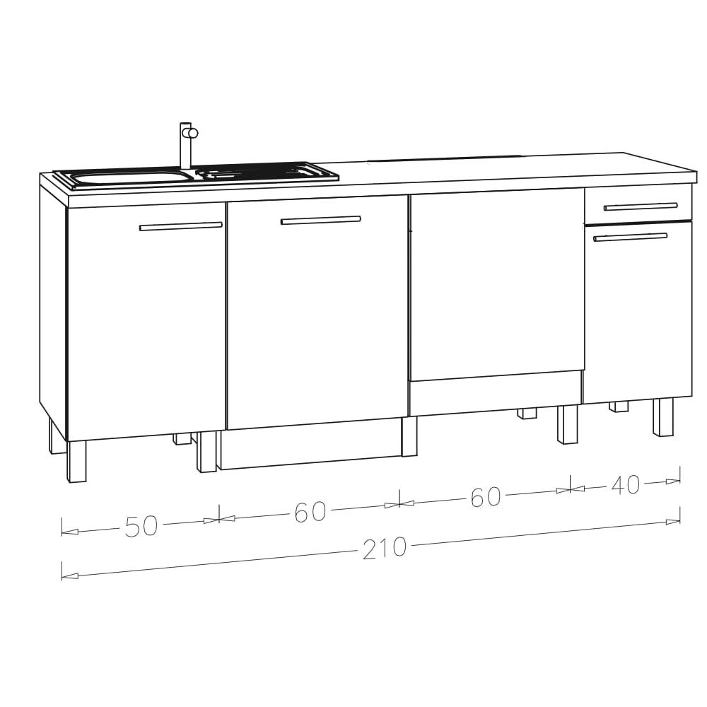 OPTIkomfort  Modular - Module Kochen ohne Elektrogeräte - KOSP21O-5E