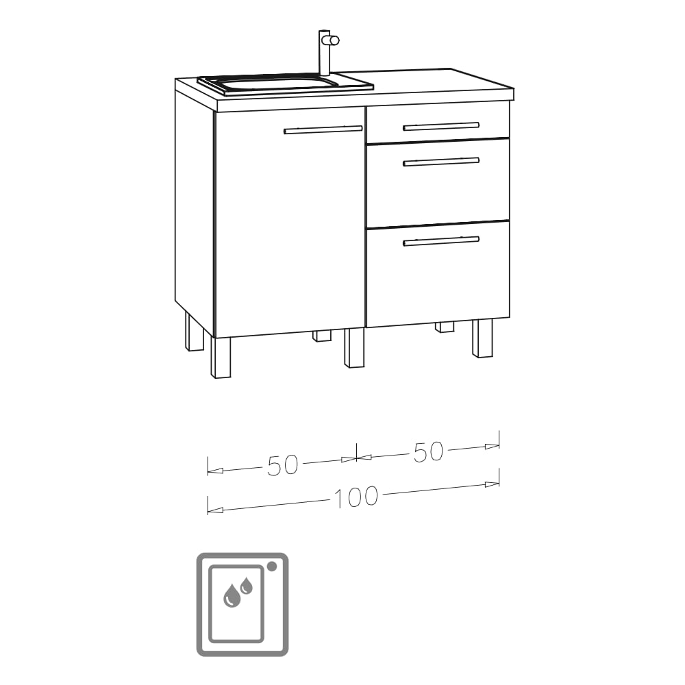 OPTIkomfort  Modular - Modul Spülen ohne Elektrogeräte - SP10-5E