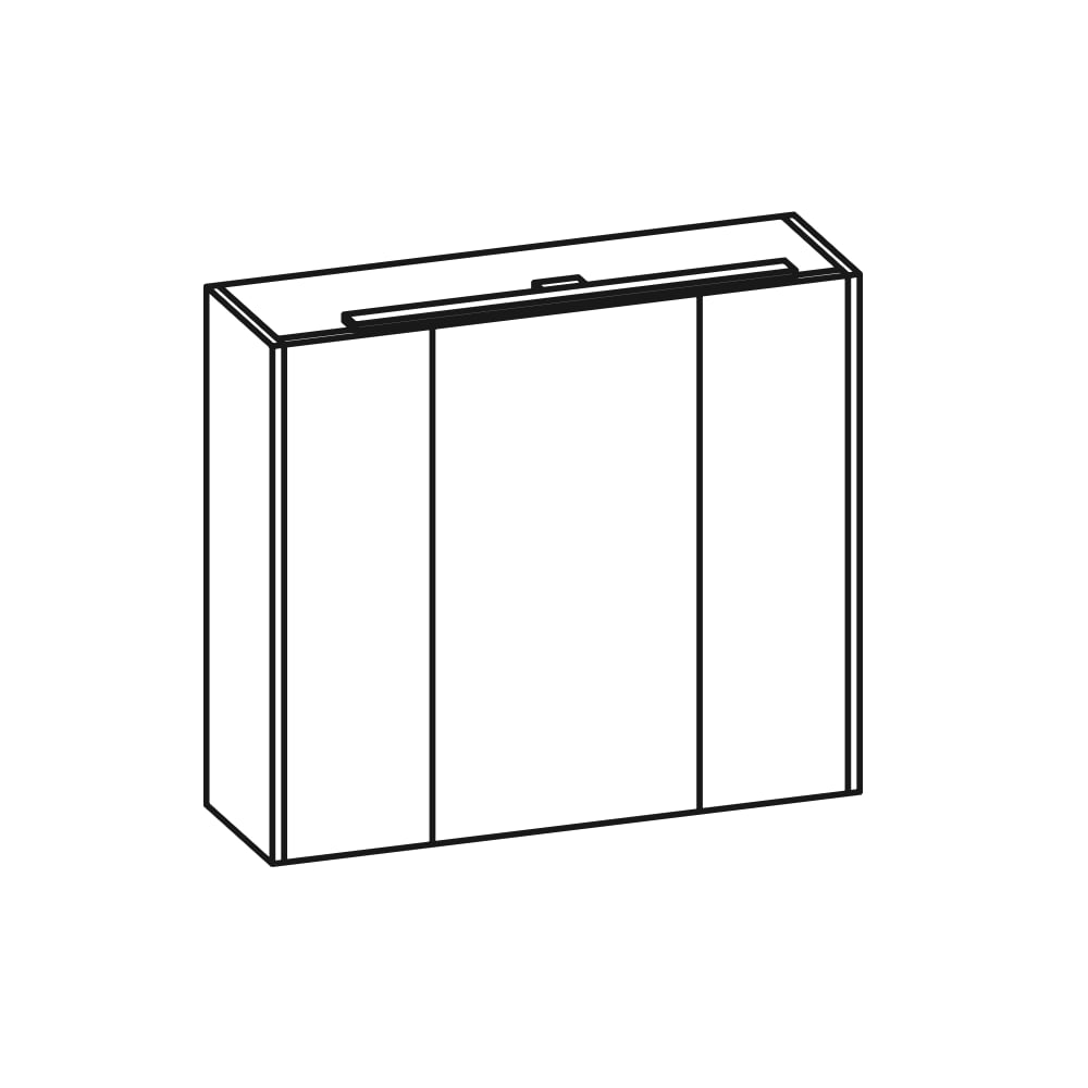 Pelipal - QUICKSET 393 - zerlegte Badmöbel - Spiegelschrank 85-III - 80cm (045.758085)
