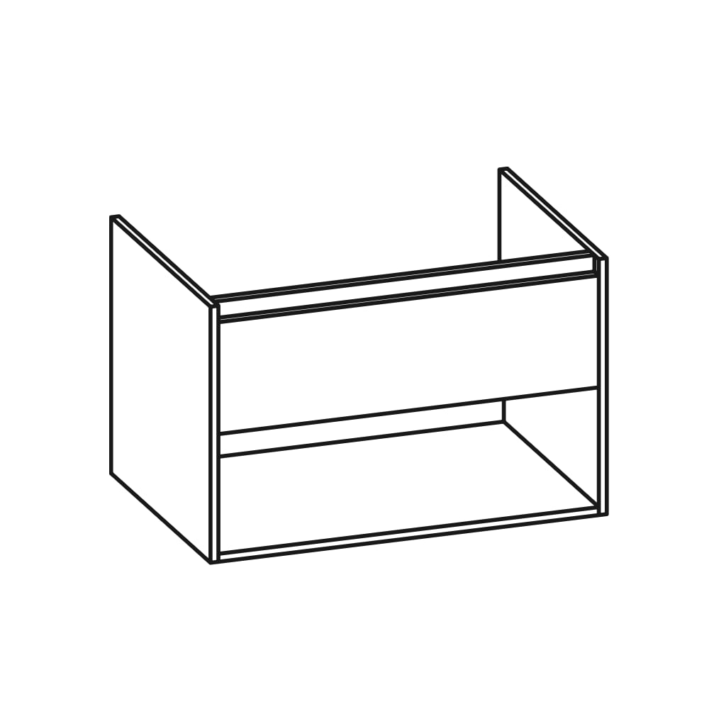 Pelipal - QUICKSET 393 - zerlegte Badmöbel - Waschtischunterschrank - 80cm (393.018013)