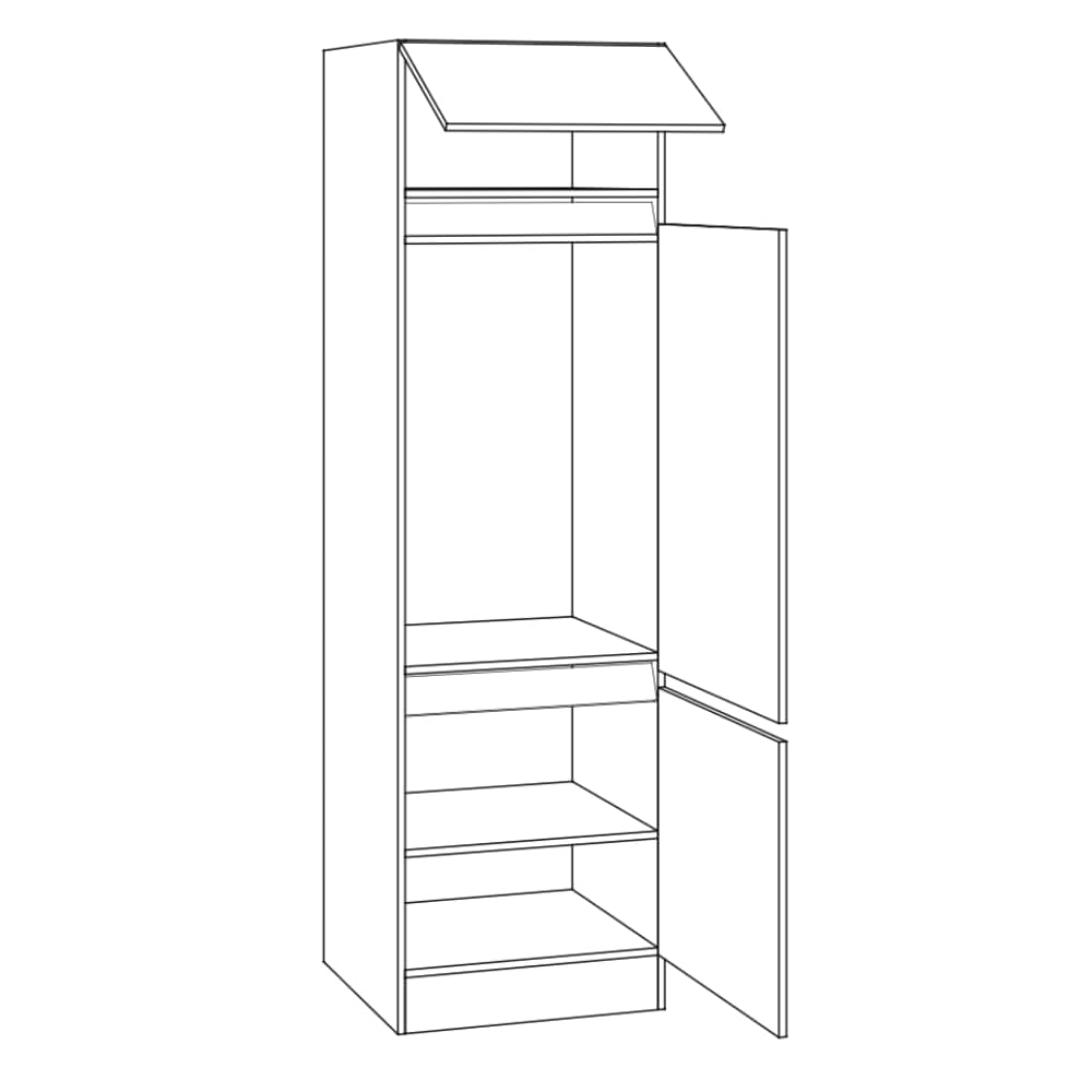 OPTIklar  - Hochschrank für intgrierbaren Kühlschrank 160 ℓ - Breite 60cm – H661-0