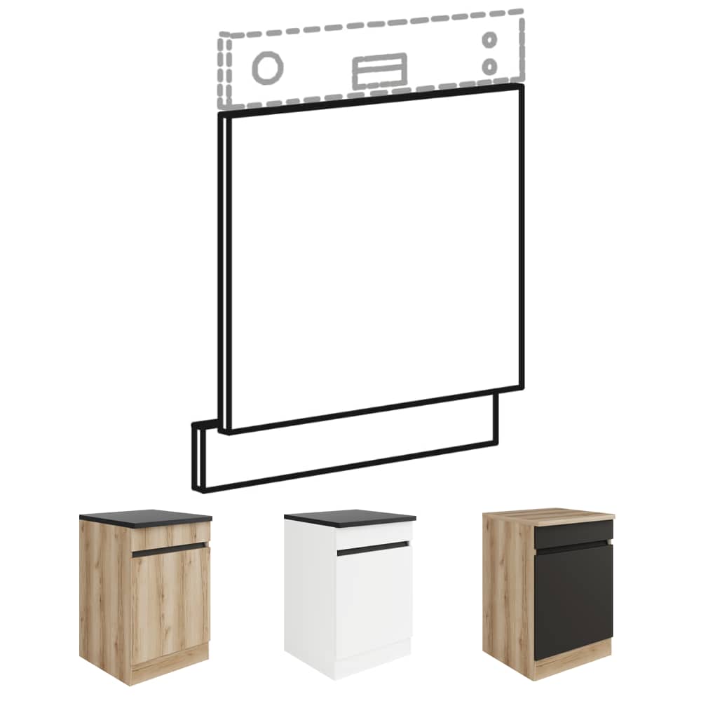 OPTIklar - Tür für Geschirrspüler - Breiten 59,6cm – T606-0