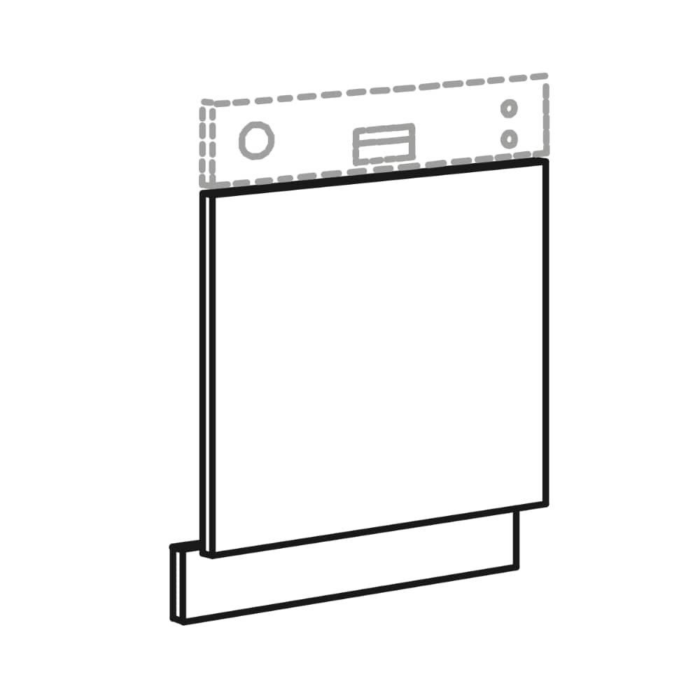 OPTIklar  - Tür für Geschirrspüler - Breiten 59,6cm – T606-0