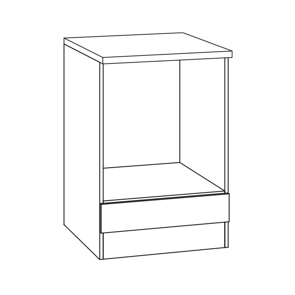 OPTIklar  - Unterschrank mit Arbeitsplatte – Herdumbau - Breite 60cm – U634-0