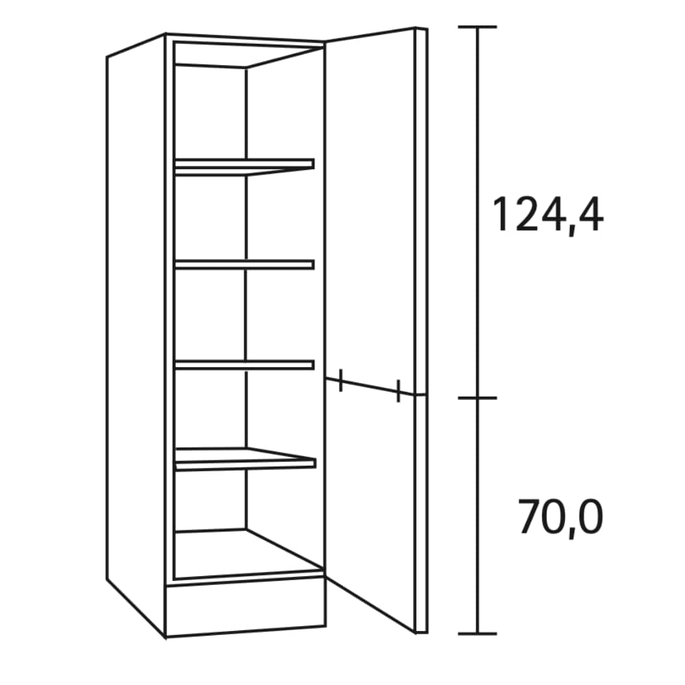 OPTImulti - Hochschrank - 210cm Höhe - Tiefe 57.1cm - Breite 40cm/60cm - H406-1