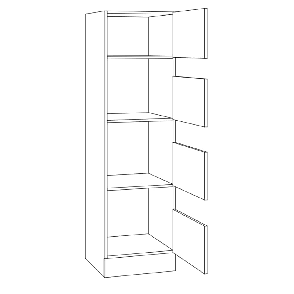 OPTImulti - Hochschrank - 210cm Höhe - Tiefe 57.1cm - Breite 60cm - HWK606-1