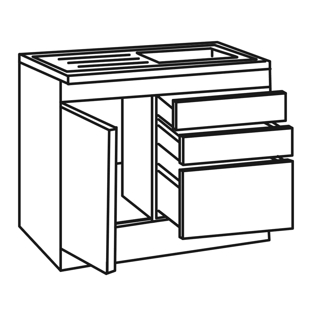 OPTImulti - Spülenschrank mit Spülenauflage - Breite 100cm - Tiefe 60cm - SP136-1