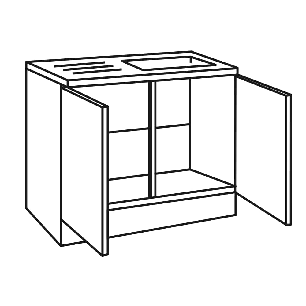 OPTImulti - Spülenunterschrank mit Spülenauflage - Breite 100cm - Tiefe 60cm - SPL106-1
