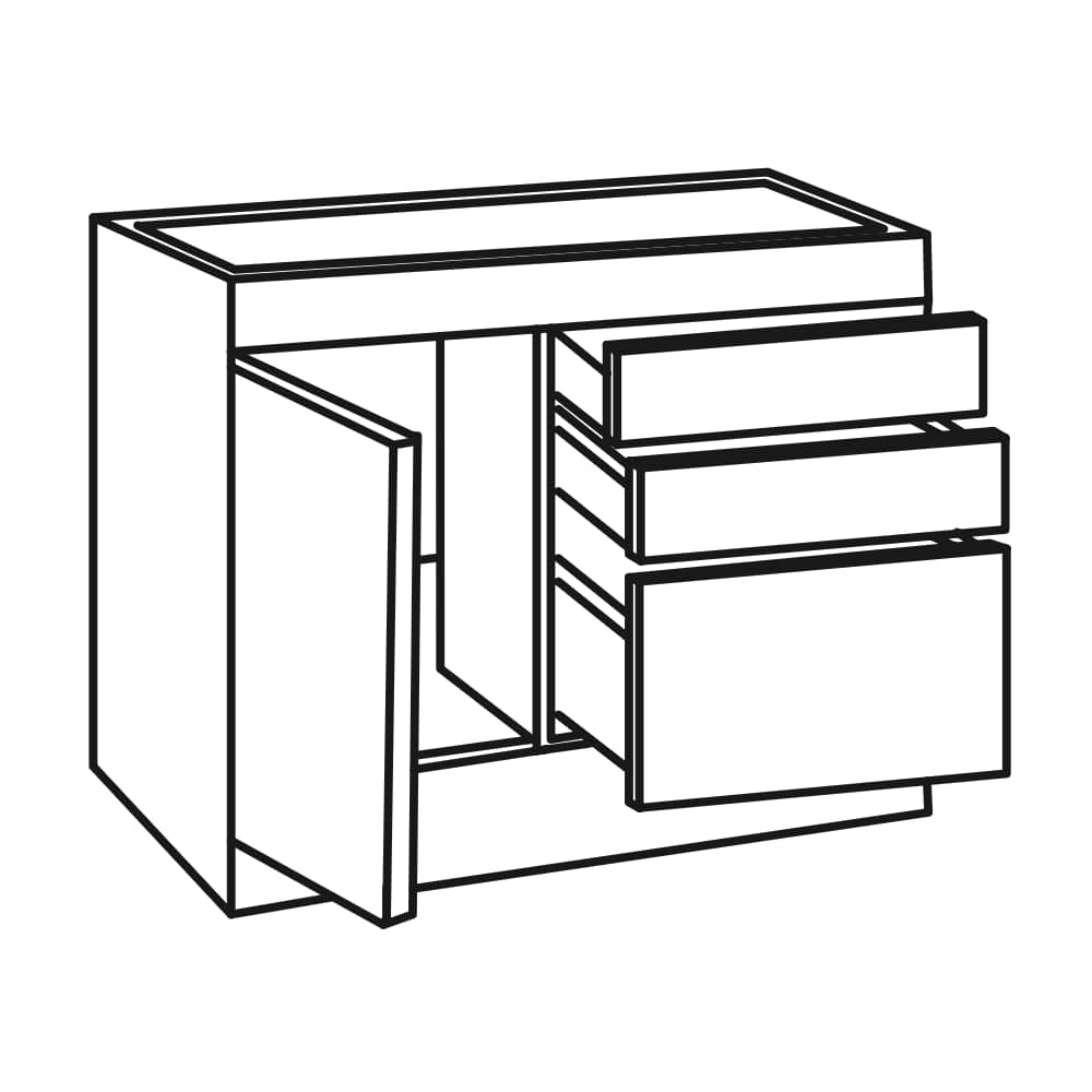 OPTImulti - Spülenunterschrank ohne Arbeitsplatte ohne Spüle - Breite 100cm - SPO135-1