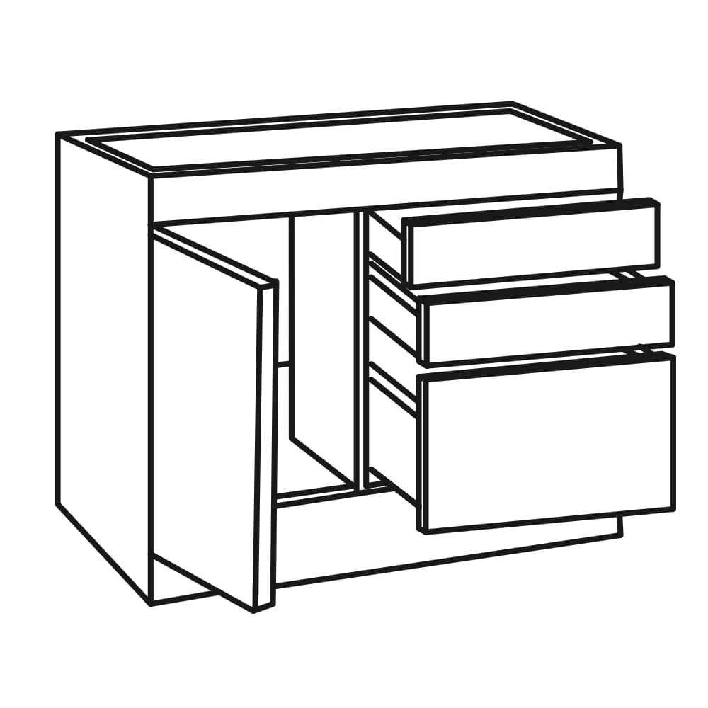 OPTImulti - Spülenunterschrank ohne Arbeitsplatte ohne Spüle - Breite 100cm - Tiefe 57.1cm - SPO136-1