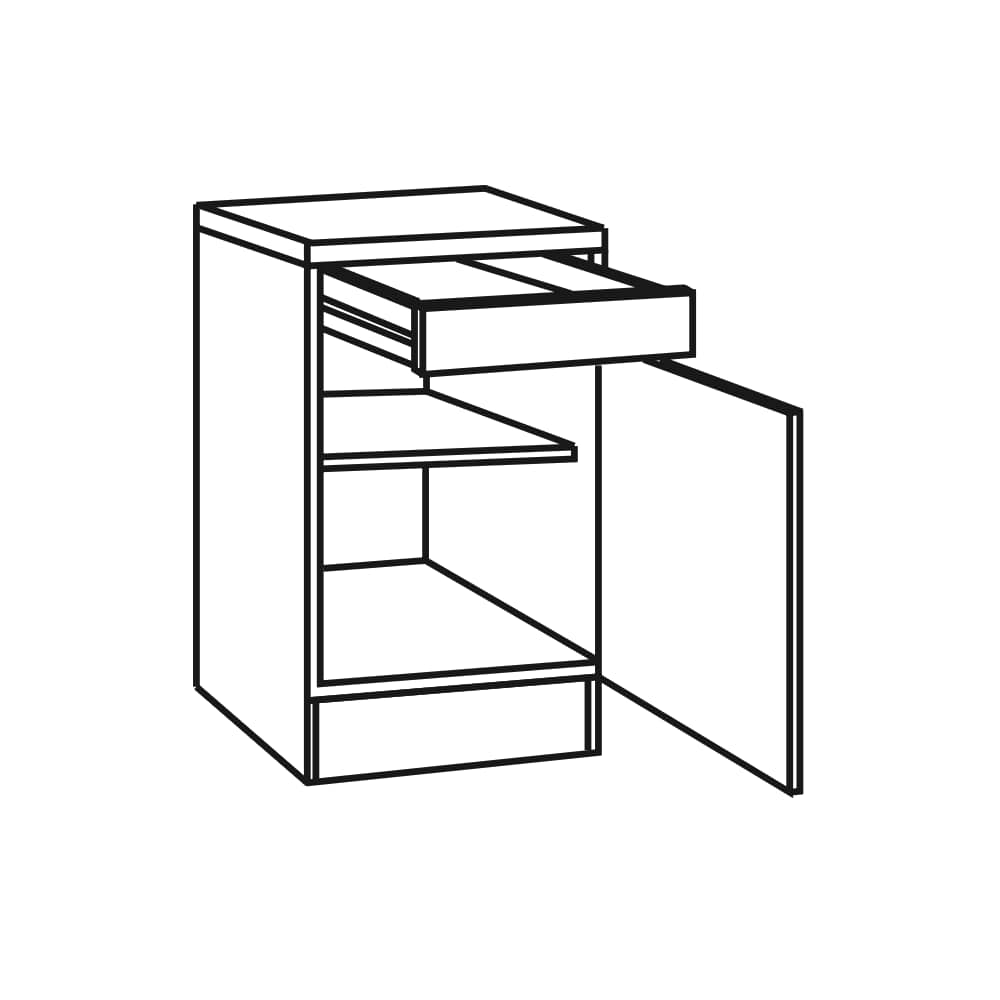 OPTImulti - Unterschrank mit Arbeitsplatte - Höhe 88cm - Tiefe 50cm - Breite 50cm - U505-1