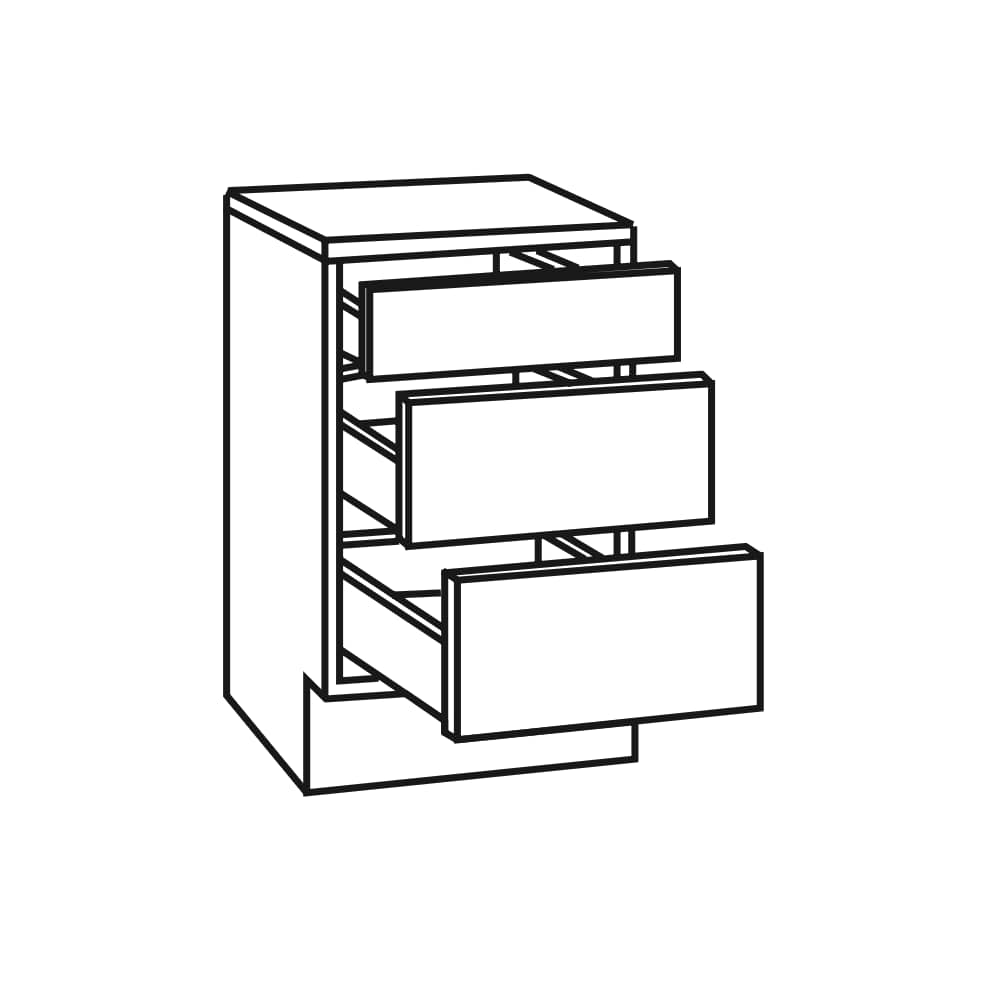 OPTImulti  - Unterschrank mit Arbeitsplatte - Höhe 88cm - Tiefe 60cm - Breite 50cm - U536-1