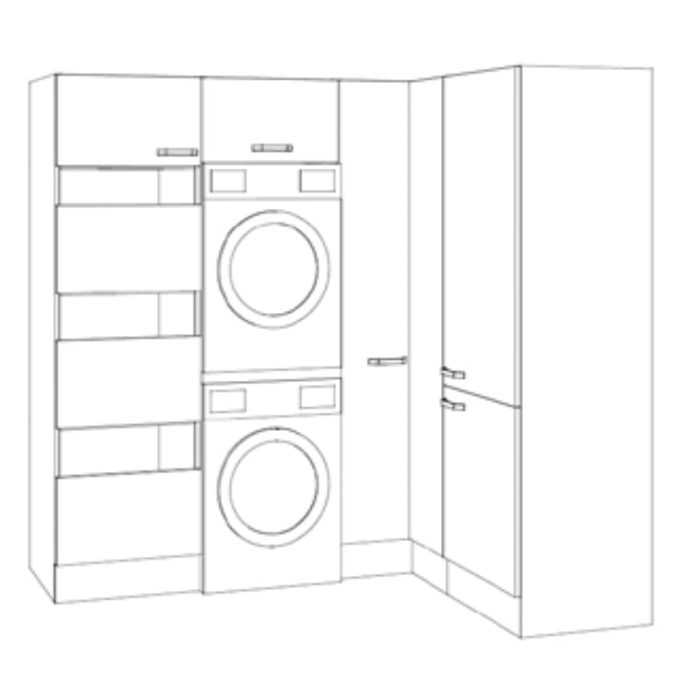 OPTImulti - Waschsäulenset - Breite 213.2cm x 150.0cm - Tiefe 57.1cm - Höhe 210cm - WSESET1