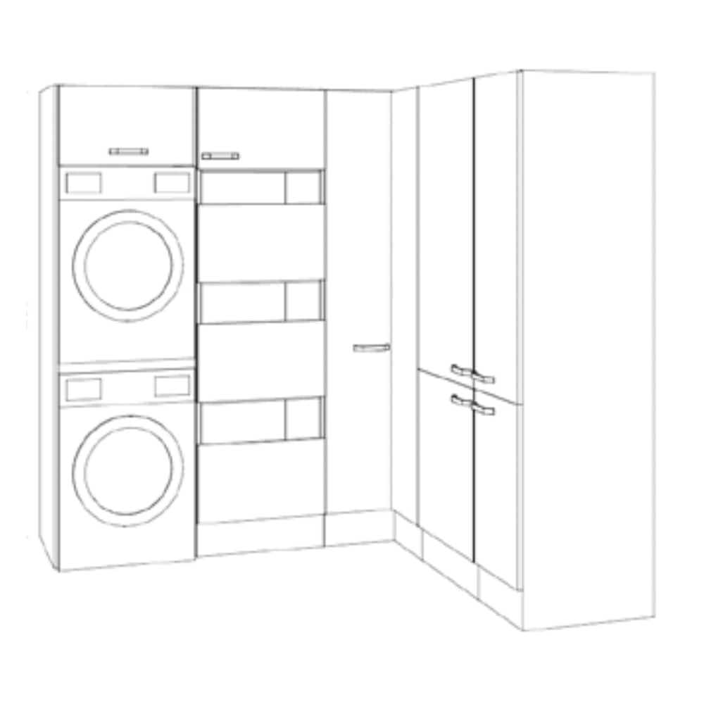 OPTImulti - Waschsäulenset - Breite 213.2cm x 190.0cm - Tiefe 57.1cm - Höhe 210cm - WSESET2