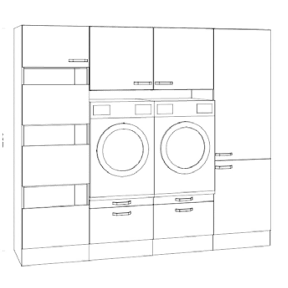 OPTImulti - Waschsäulenset - Breite 240cm - Tiefe 57.1cm - Höhe 210cm - WSSET3